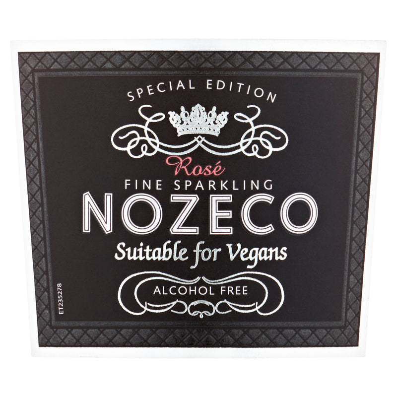 Nozeco Alcohol Free Rosé Sparkling Wine 75cl, imported from the UK