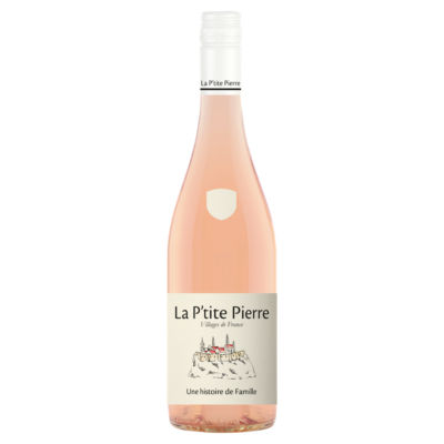 La P'tite Pierre rosé wine 75cl bottle (British brand)