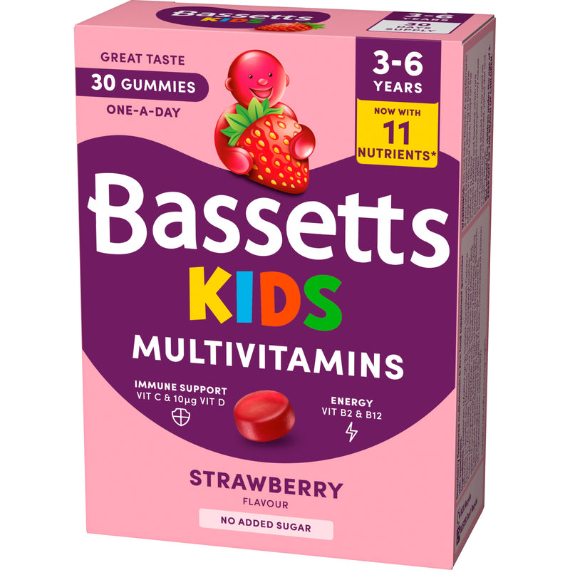 Bassetts strawberry multivitamin gummies for kids 30 count - British product