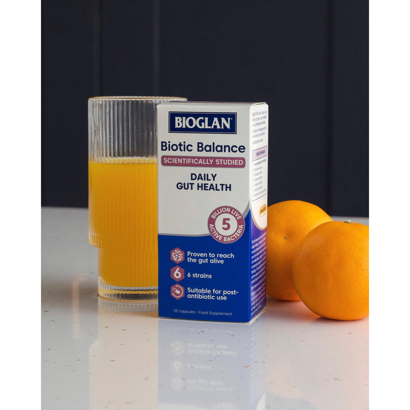 Bioglan Biotic Balance 30 capsules gut health supplement, imported from the UK