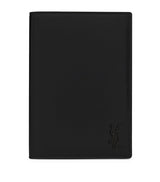 Harrods Saint Laurent Leather Monogram Passport Holder- Buy online at McGrocer