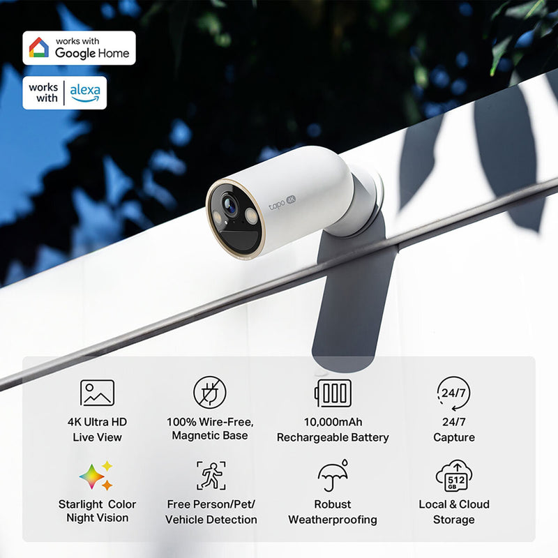 TP-Link Tapo C460 4K outdoor security camera 2 pack, UK version