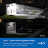 TP-Link Tapo C720 smart floodlight camera 2K 2-pack, UK version