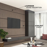 Artika acoustic wall panels Walnut and Black 4-pack, imported from the UK