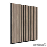 Artika acoustic wall panels Walnut and Black 4-pack, imported from the UK