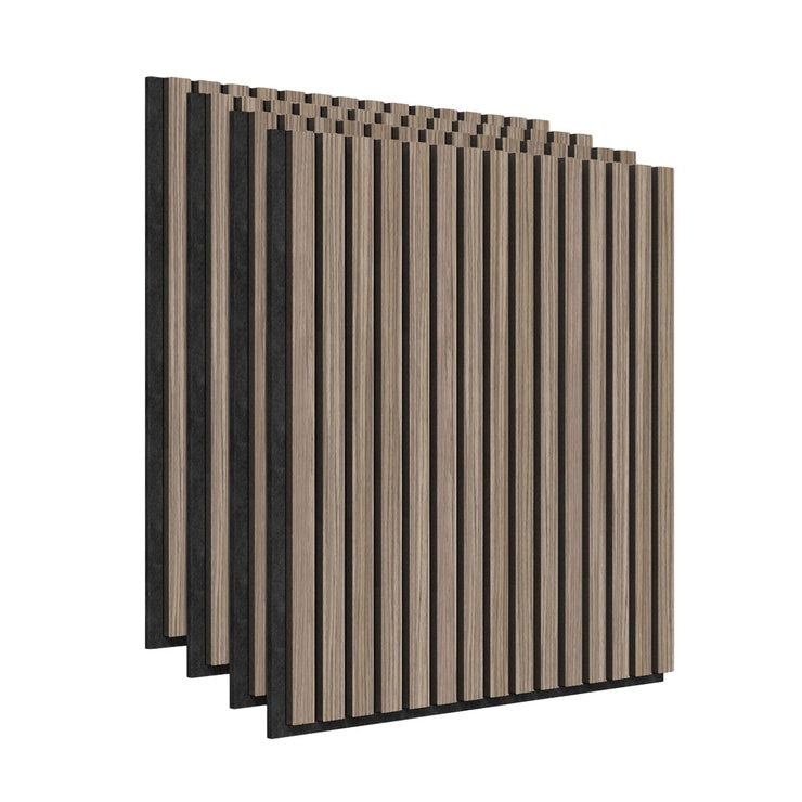 Artika acoustic wall panels Walnut and Black 4-pack, imported from the UK