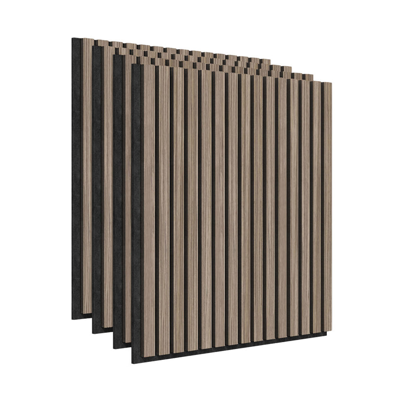 Artika acoustic wall panels Walnut and Black 4-pack, imported from the UK