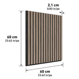 Artika acoustic wall panels Walnut and Black 4-pack, imported from the UK