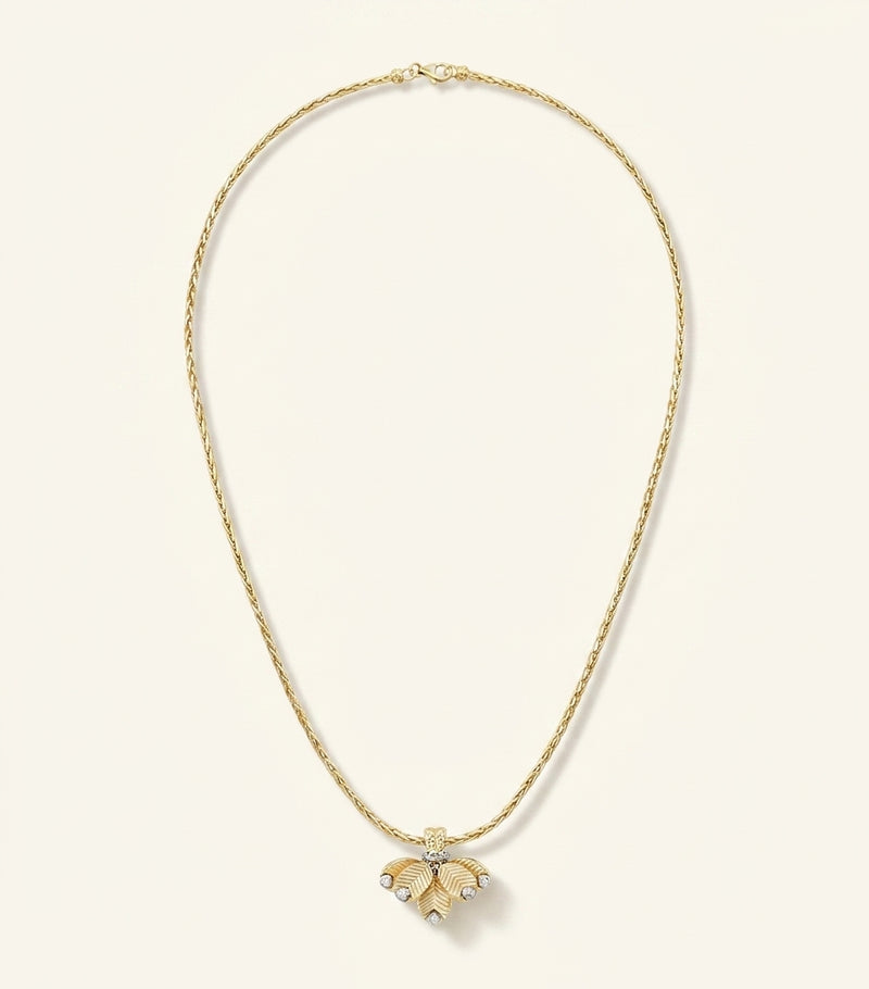 Cartier Grain de Café gold diamond necklace, imported from the UK