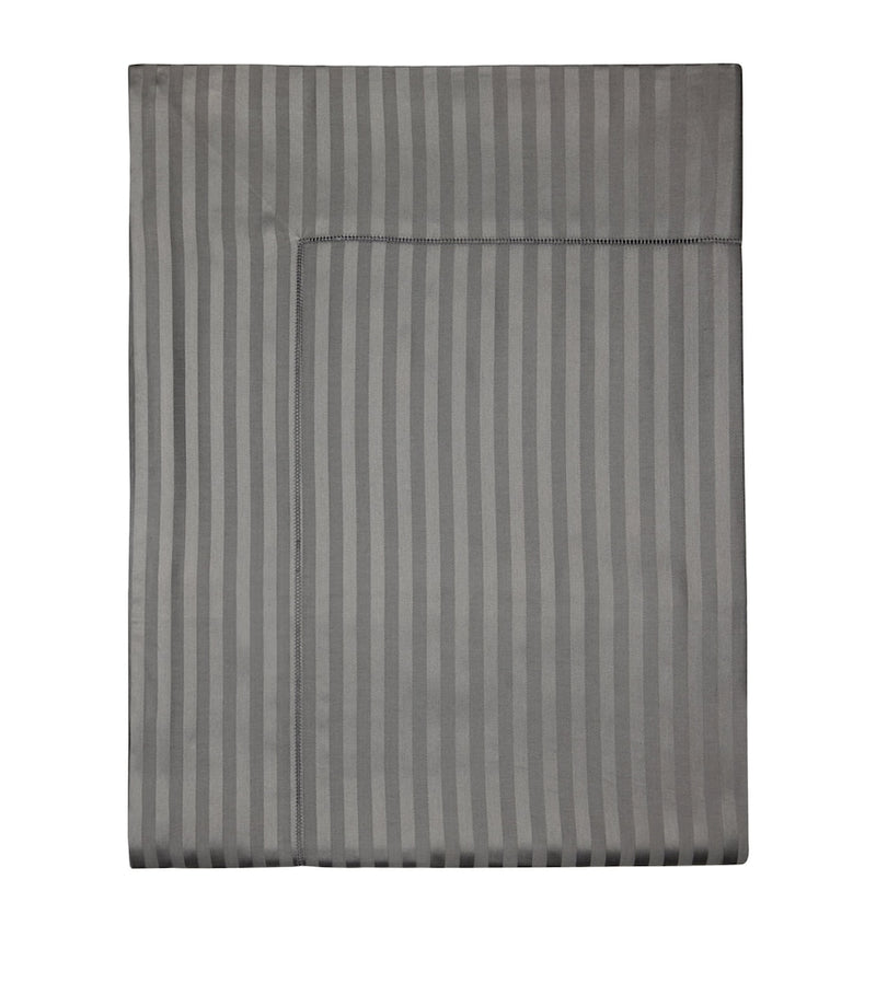 Pratesi Raso Rigato super king flat sheet, imported from the UK
