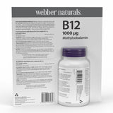 Webber Naturals B12 1000mcg sublingual tablets 365 count, UK version
