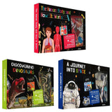 Magnetic box set for children featuring human body, dinosaurs, space, UK version