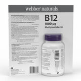 Webber Naturals B12 1000mcg sublingual tablets 365 count, UK version