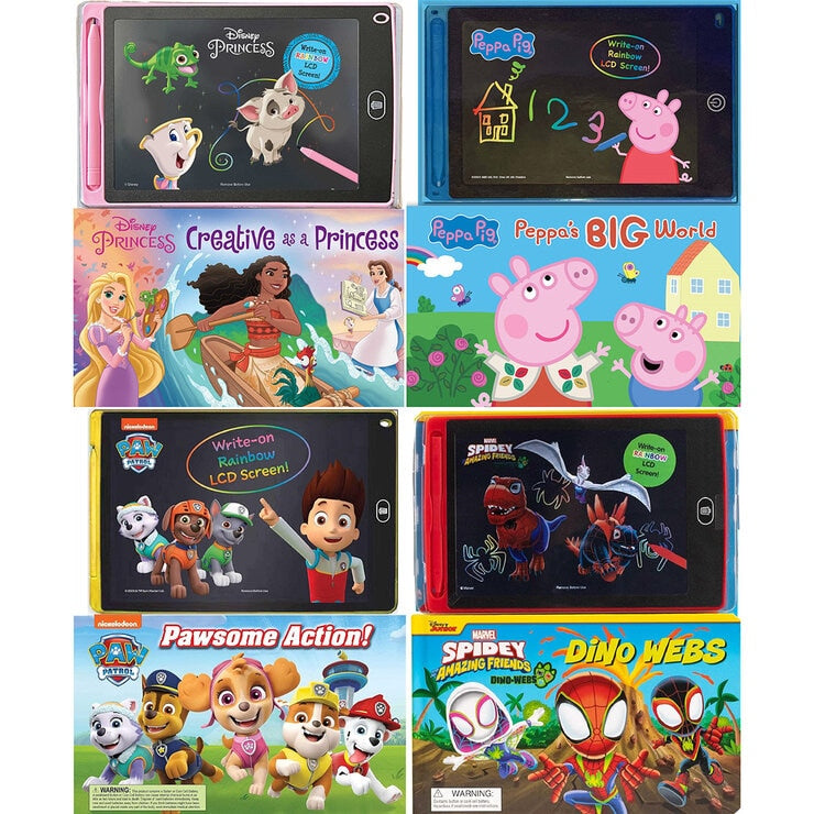 Disney Peppa Paw Patrol Spidey LCD book, imported from the UK
