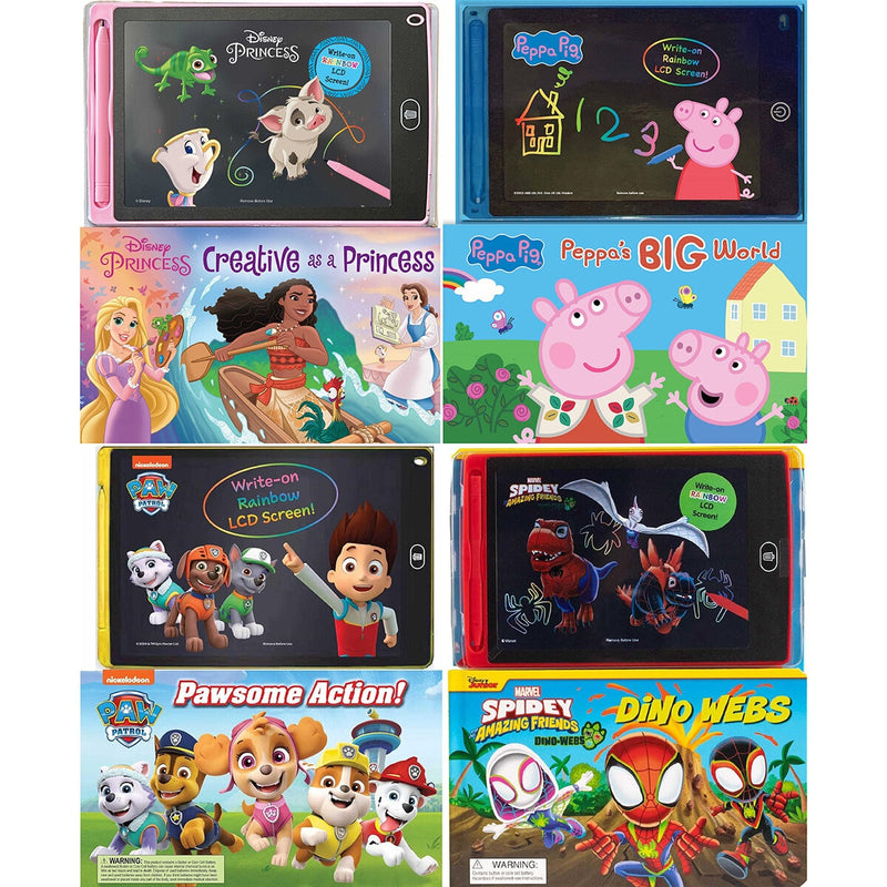 Disney Peppa Paw Patrol Spidey LCD book, imported from the UK