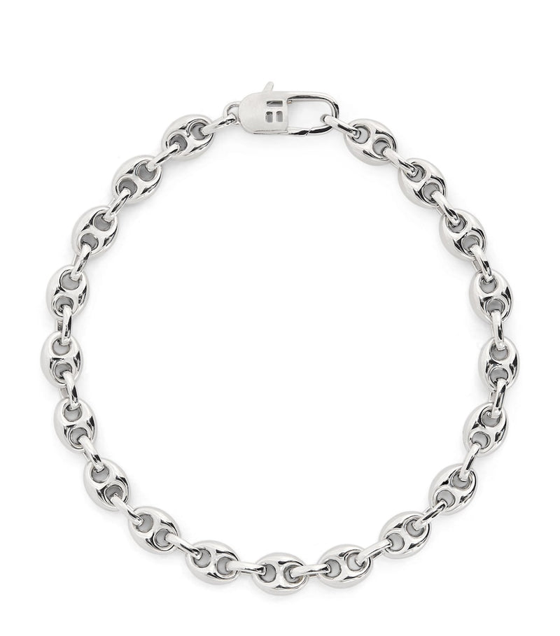 Tateossian sterling silver marine link chain bracelet (British brand)