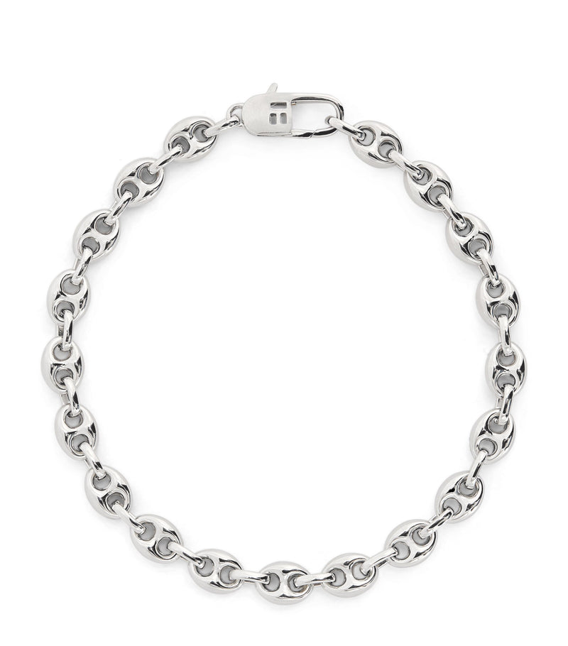 Tateossian sterling silver marine link chain bracelet (British brand)