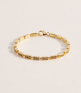 Harrods Suzanne Kalan Yellow Gold Thick Block-Chain Bracelet 20cm- Buy online at McGrocer