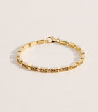 Suzanne Kalan yellow gold block-chain bracelet - British product