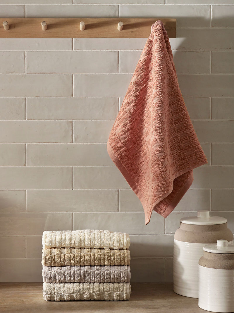 Natural Terry tea towels set of 5, imported from the UK