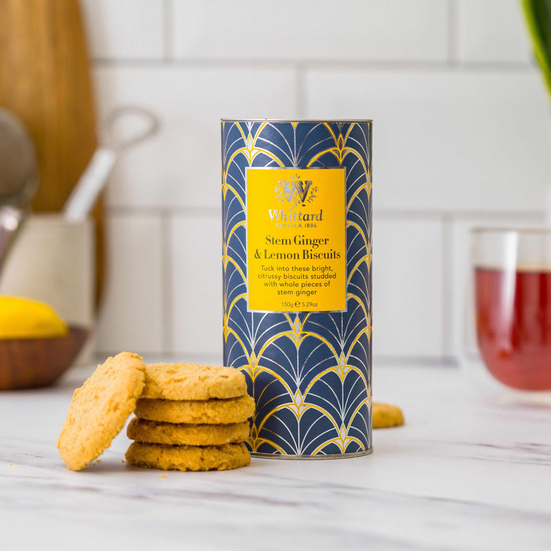 Whittard stem ginger and lemon biscuits 150g, imported from the UK