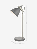 Dar Lighting Frederick table lamp in matt dark grey, UK version