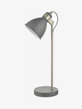 Dar Lighting Frederick table lamp in matt dark grey, UK version