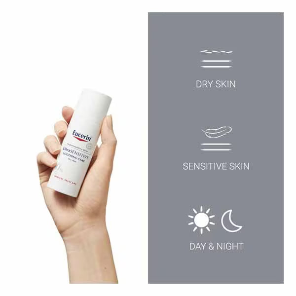 Eucerin Soothing Care Cream Dry Skin 50ml - British product