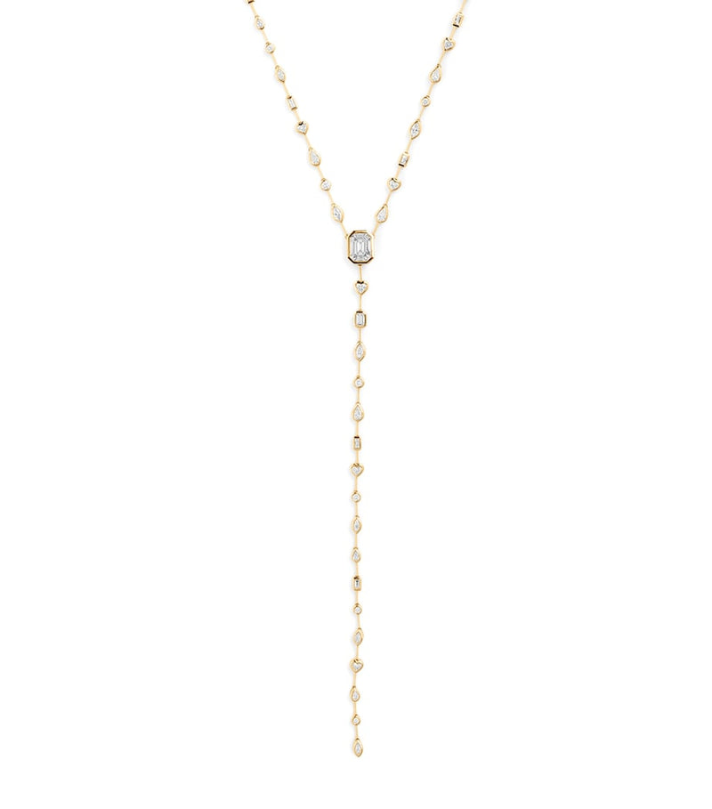 SHAY yellow gold diamond illusion necklace, UK version