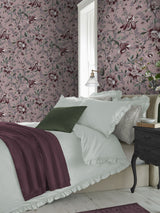 Next Laura Ashley Pale Blackerry Purple Edita's Garden A4 Wallpaper Sample- Buy online at McGrocer