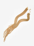Mint Velvet gold statement fringe drop necklace, UK version