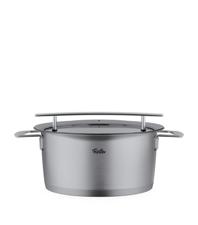 Harrods Fissler Stainless Steel Phi Stew Pot with Lid 24cm- Buy online at McGrocer