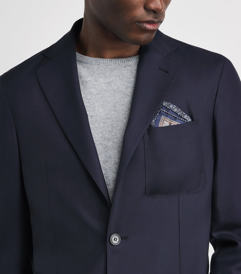 Eton reversible jacquard pocket square 33cm (British brand)
