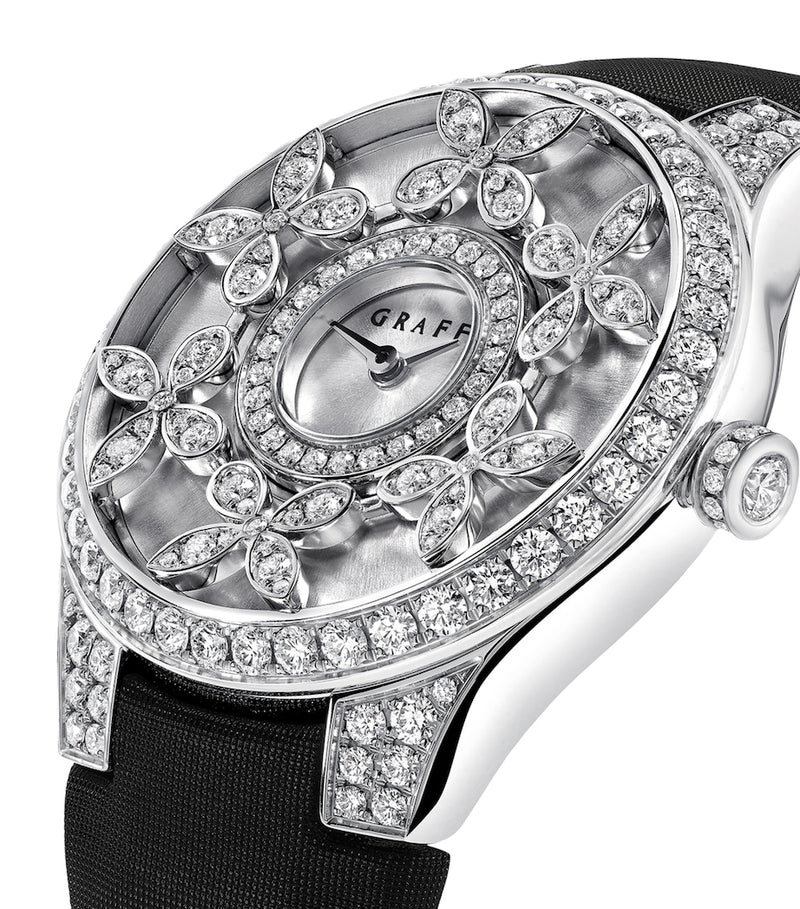 Graff Platinum Diamond Butterfly Watch 28mm, imported from the UK