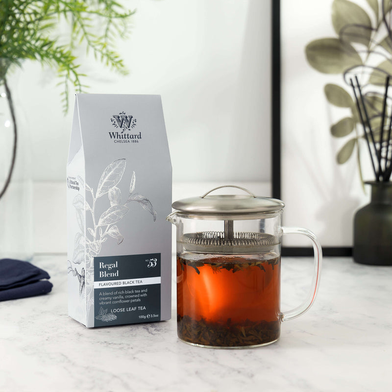 Whittard Regal Blend black tea with vanilla petals, UK version