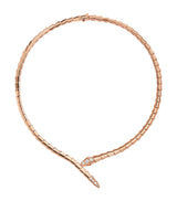 Harrods Bvlgari Rose Gold and Diamond Serpenti Viper Necklace- Buy online at McGrocer