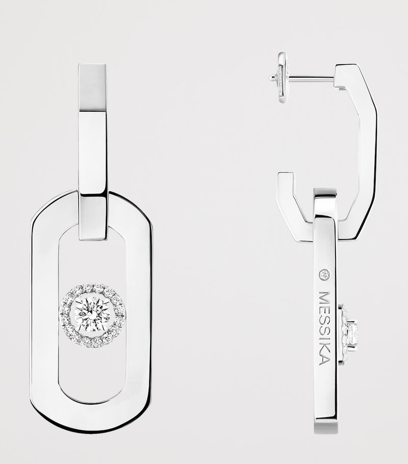Messika So Move white gold diamond drop earrings 0.37ct - British product