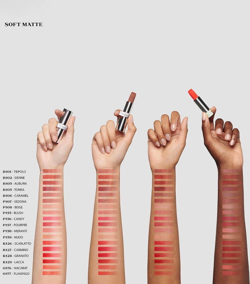 Prada Beauty Monochrome Hyper Matte Lipstick, imported from the UK