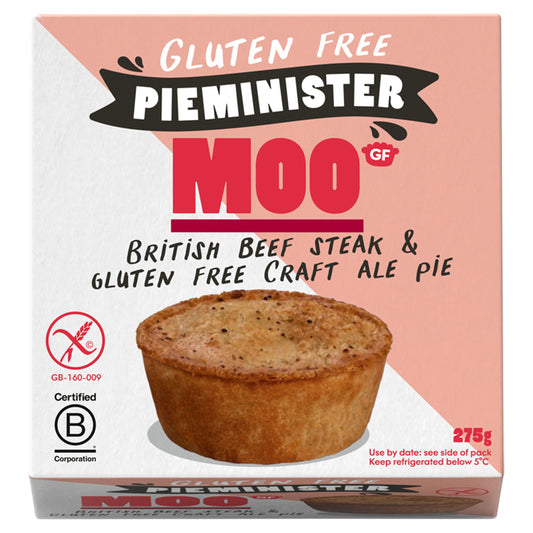 Pieminister Gluten Free Moo British Beef Steak & Gluten Free Ale Pie 275g gluten free Sainsburys   