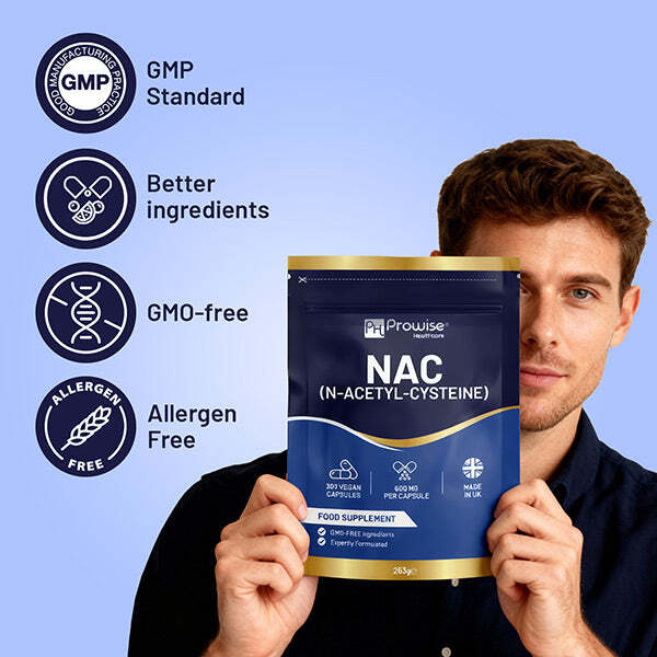 Prowise NAC supplement 600mg 300 capsules, UK version