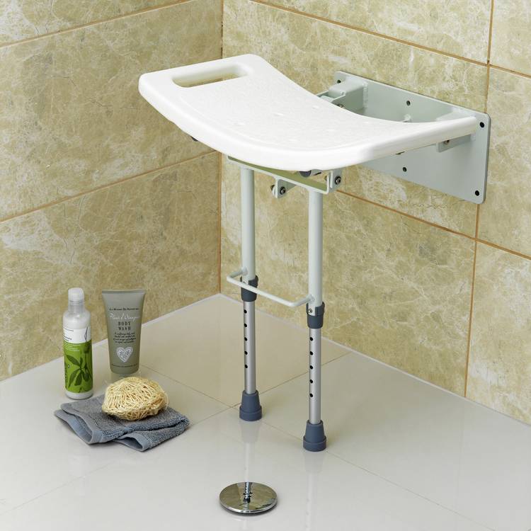 Drive Medical shower seat wall mounted foldable (British brand)