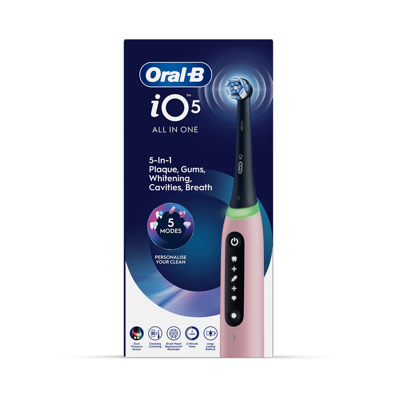 Oral-B iO 5 pink electric toothbrush (British brand)