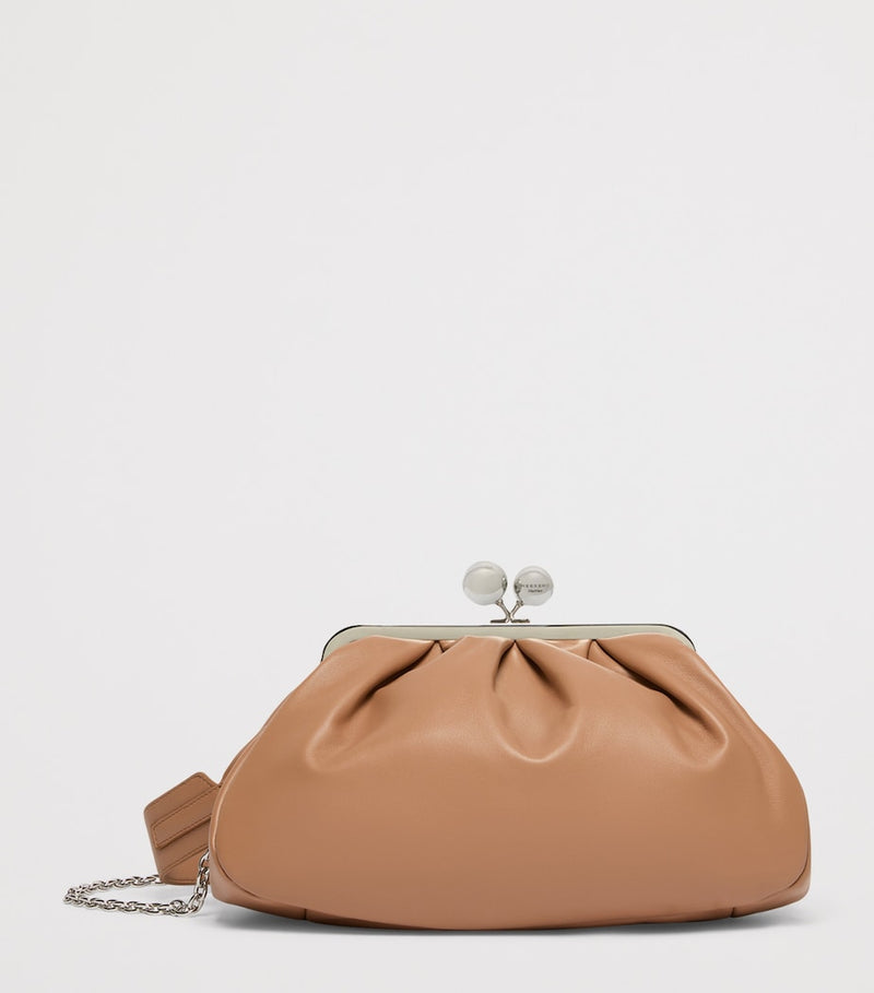Weekend Max Mara medium Pasticcino leather clutch bag - British product