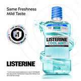 Listerine Milder Taste Cool Mint mouthwash 500ml, UK version