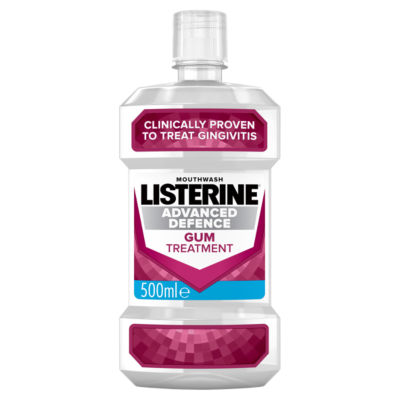 Listerine Advanced Defence Gum Treatment mouthwash 500ml, UK version