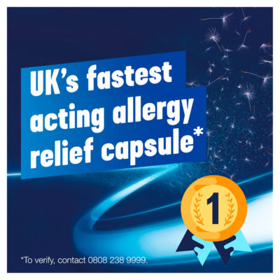 Benadryl Allergy Relief capsules 24 count, imported from the UK