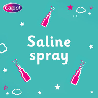 Calpol saline nasal spray for congestion relief from birth 15ml - British product