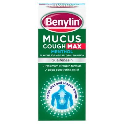 Benylin Mucus Cough Max Menthol Flavour cough oral solution 150ml - British product