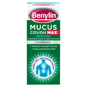 Benylin Mucus Cough Max Menthol Flavour Oral Cough Solution 150ml
