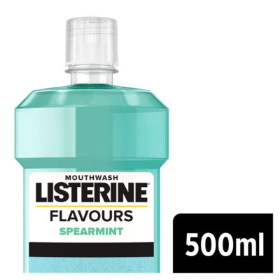 Listerine spearmint mouthwash 500ml, UK version